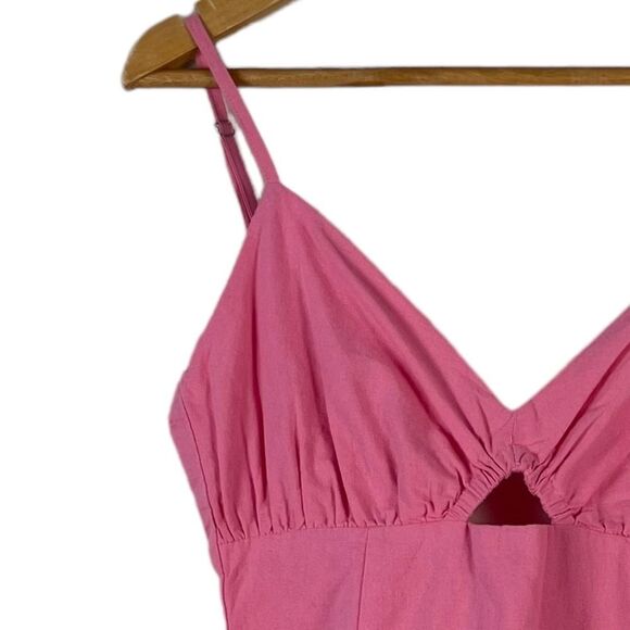 Bershka Barbiecore Cutout Mini Dress‎ Small NEW Cotton Sleeveless Y2K Babydoll - Picture 4 of 12